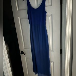 Blue long sun-dress